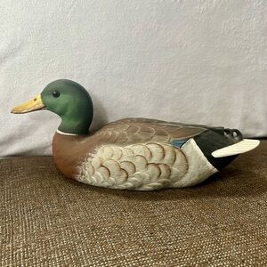 Mallard Duck Decoy Drake Jack Cox, V. Hill, Resin